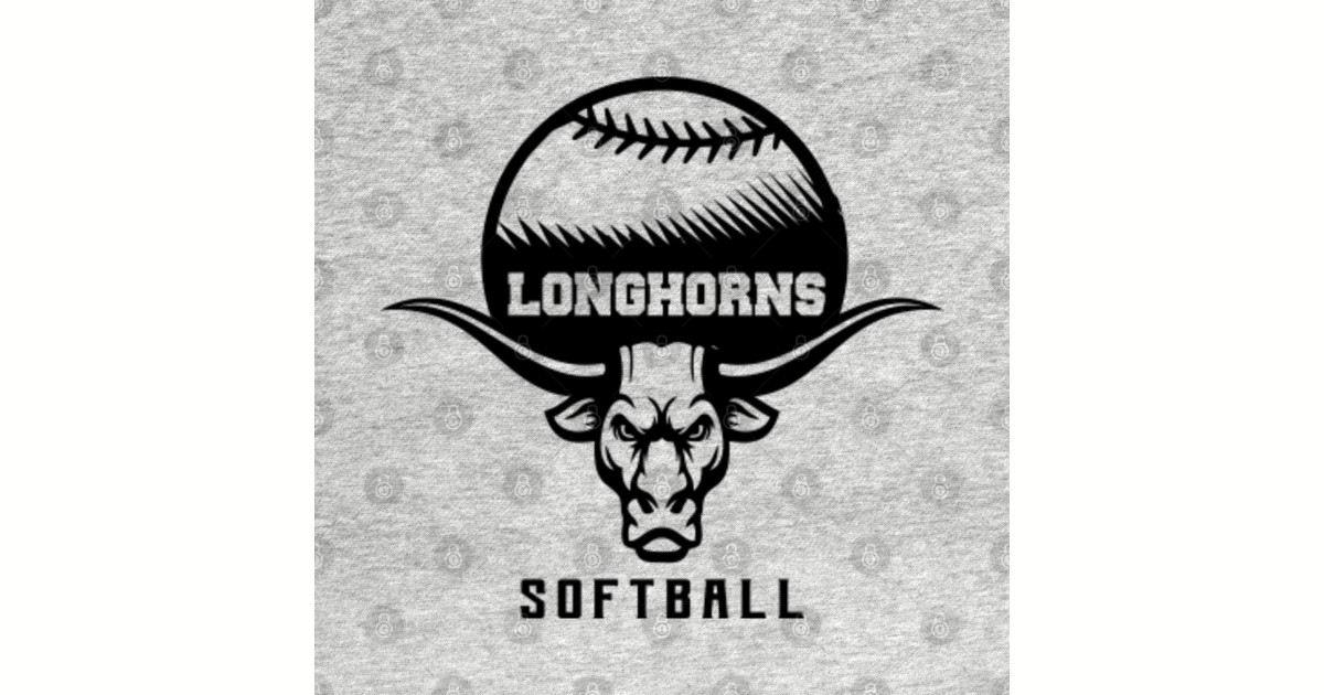 LongHorns Softball Sport White Sticker TeePublic